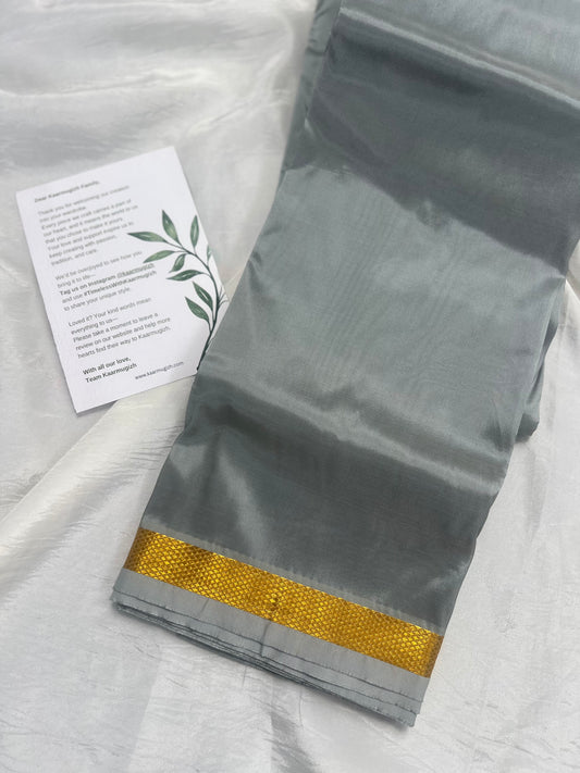 Semi-Silk Veshti (grey) - Kaarmugizh
