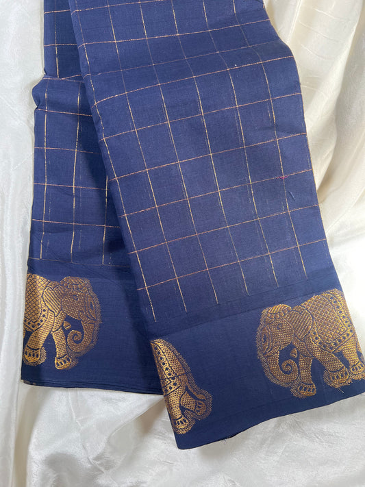 Iraivi checks - Blue - Kaarmugizh