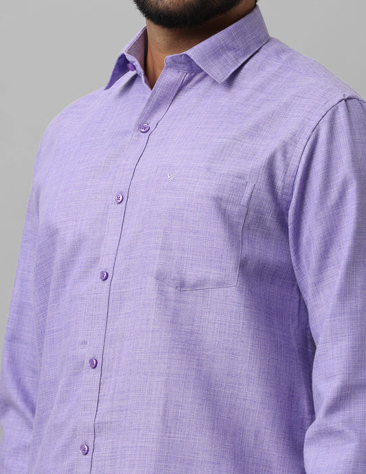 Cotton Shirt & Dhoti- Lavender - Kaarmugizh