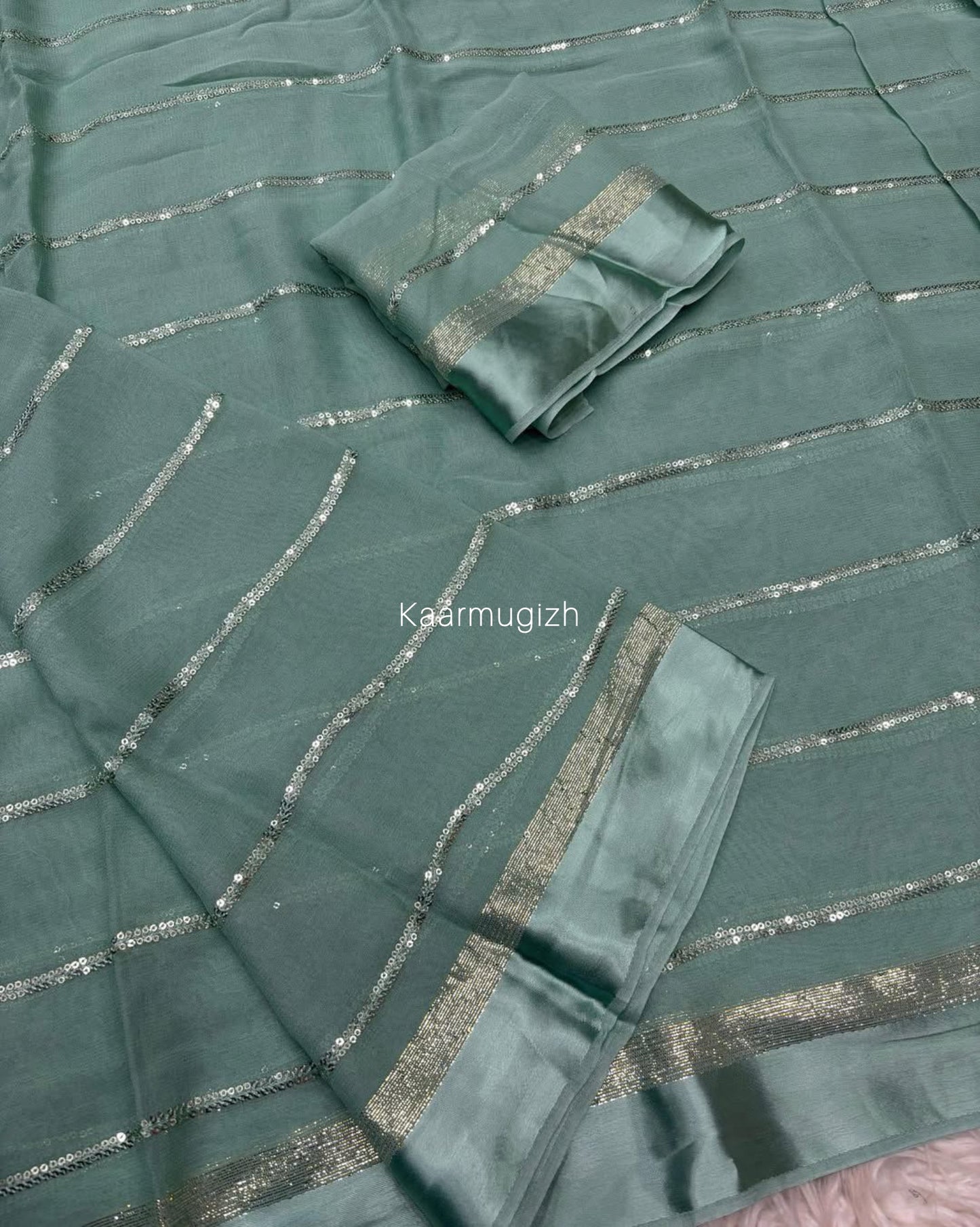 Elegant Shimmer - Pastel Blue