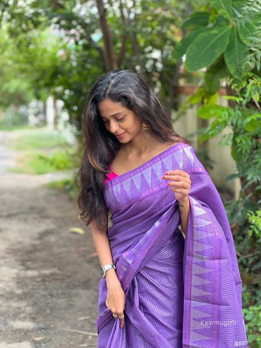 Vannam Checks Series - Purple - Kaarmugizh