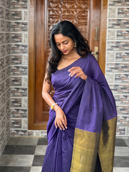 Nayanthara Maroon saree - Kaarmugizh