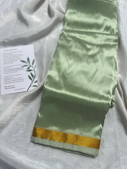 Semi-Silk Veshti (pista green)