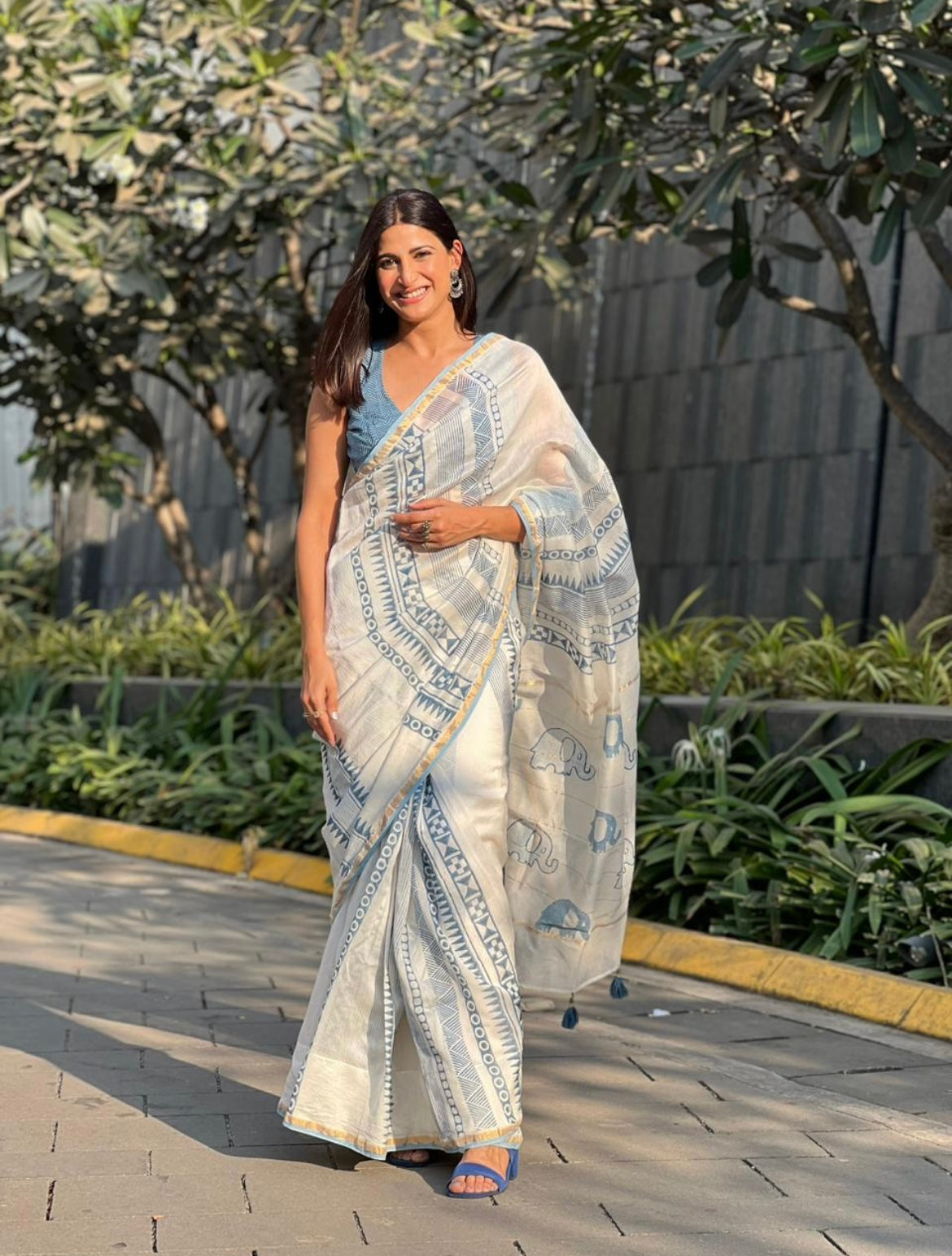 Pavani – Blue Elephant Motifs