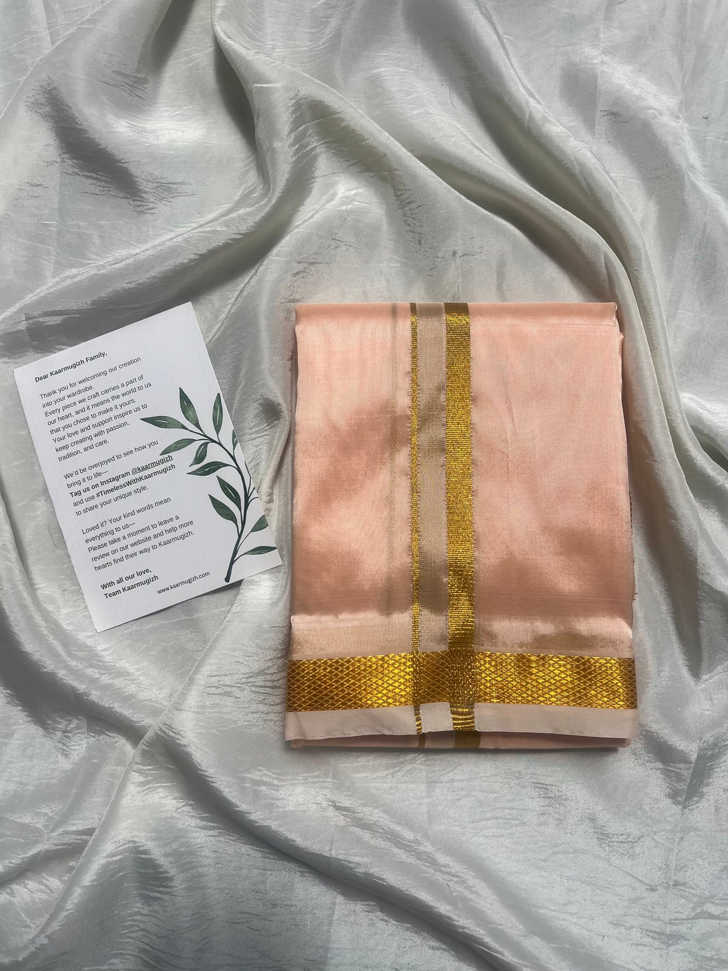 Semi-Silk Veshti (peach)