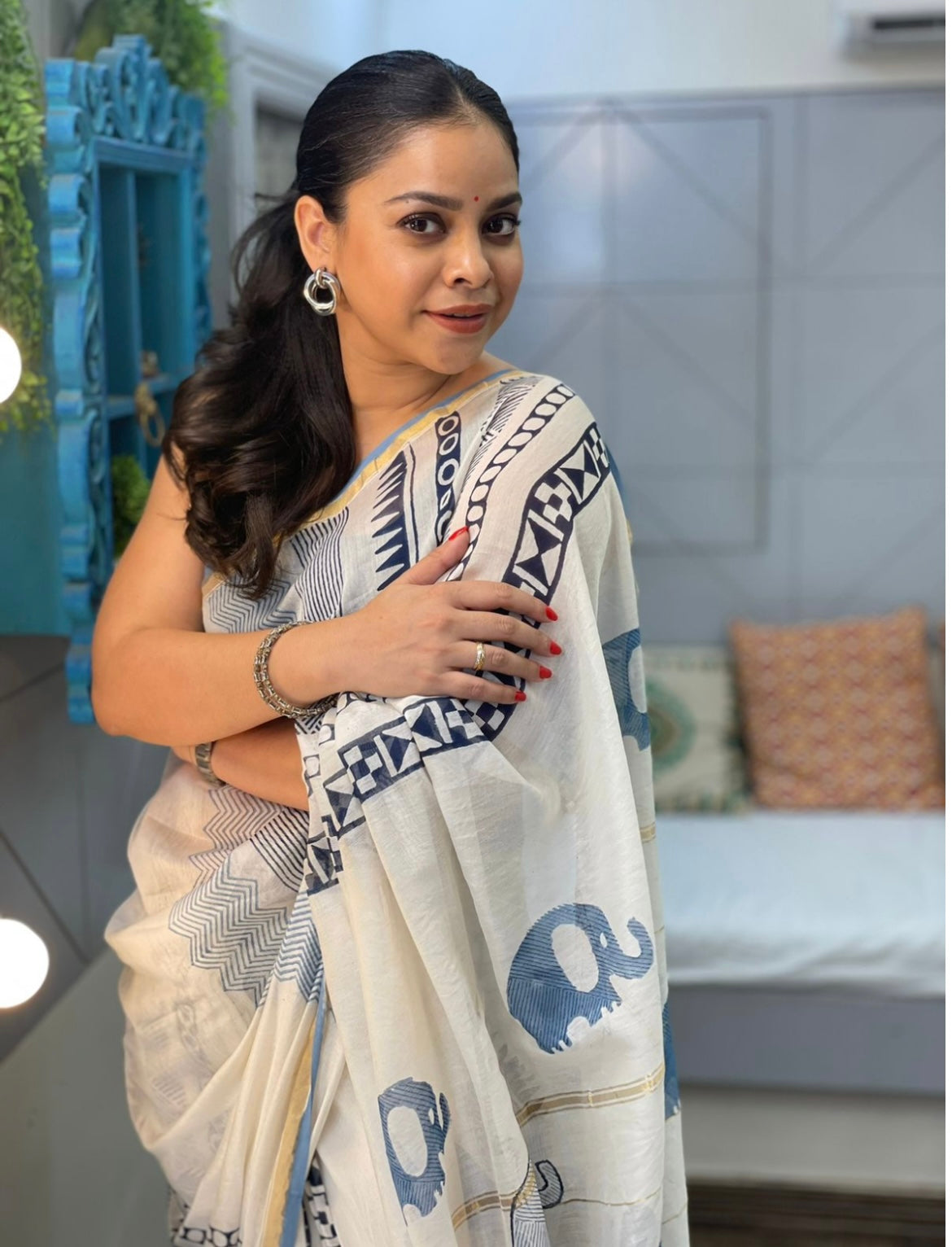 Pavani – Blue Elephant Motifs