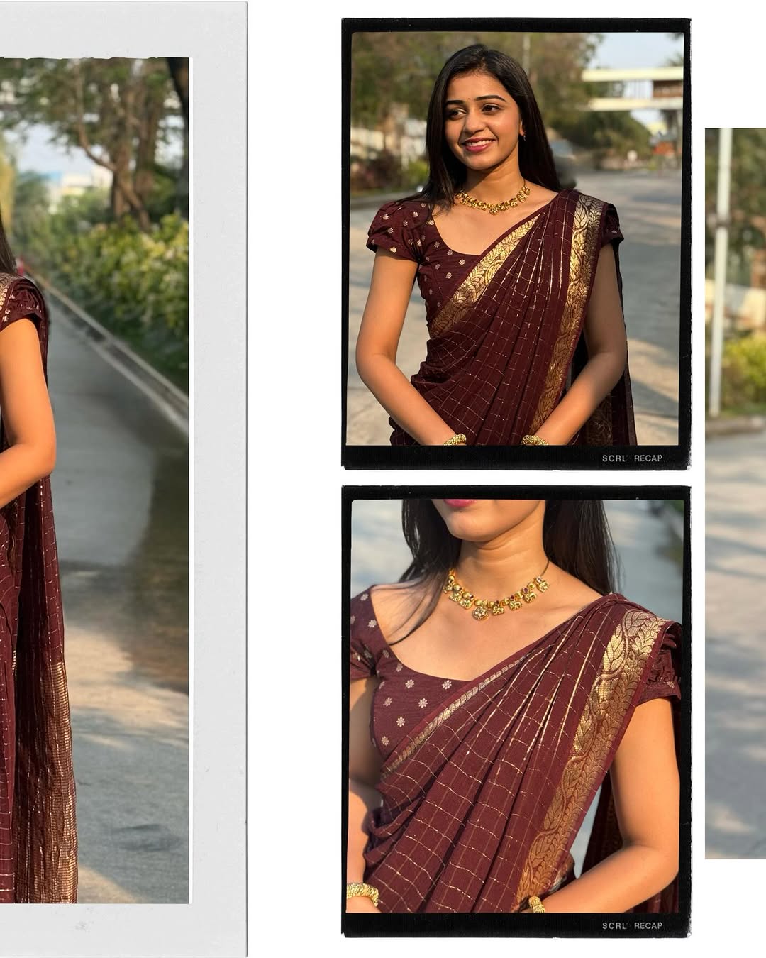 Vedika - Chinnon Halfsaree - Coffee - Kaarmugizh