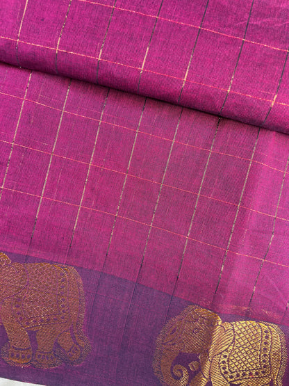Iraivi checks - Magenta