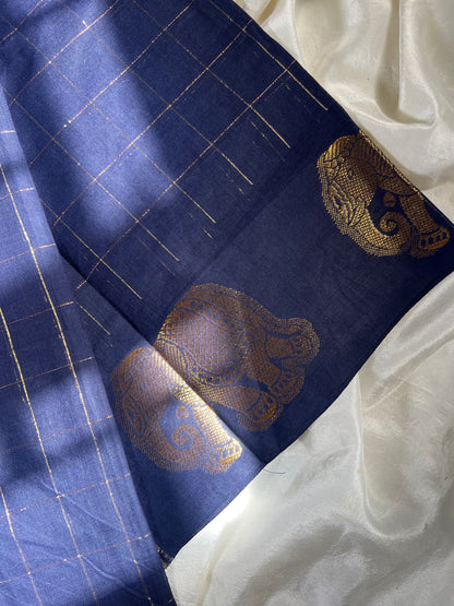 Iraivi checks - Blue