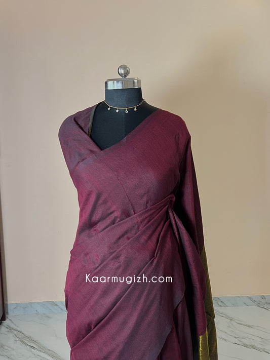 Nayanthara Maroon saree