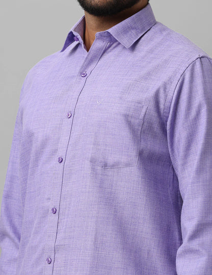 Cotton Shirt & Dhoti- Lavender - Kaarmugizh