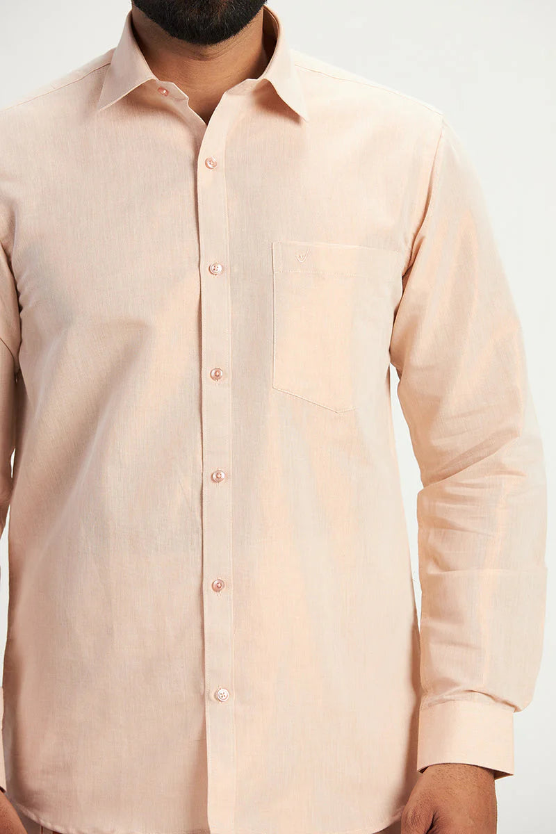 Copper tissue Shirt & Dhoti - Kaarmugizh