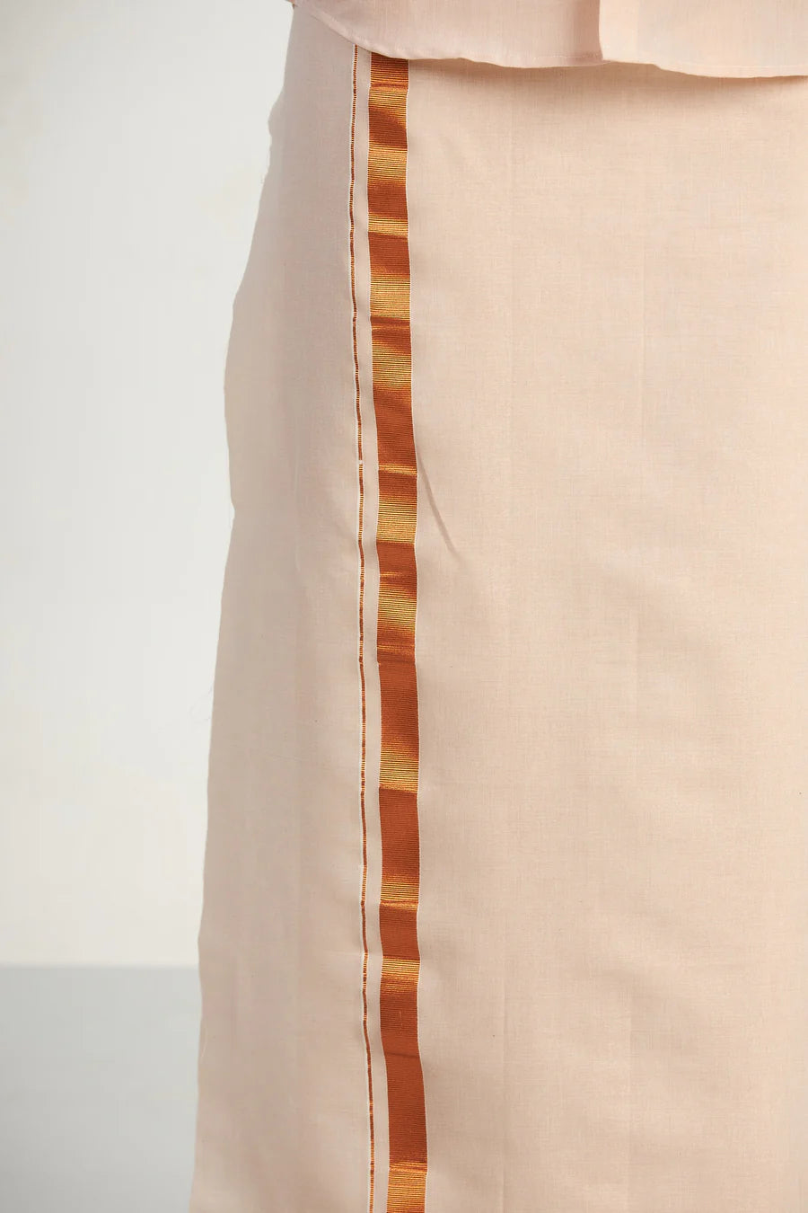 Copper tissue Shirt & Dhoti - Kaarmugizh
