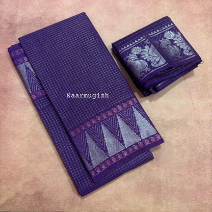 Vannam Checks Series - Purple - Kaarmugizh
