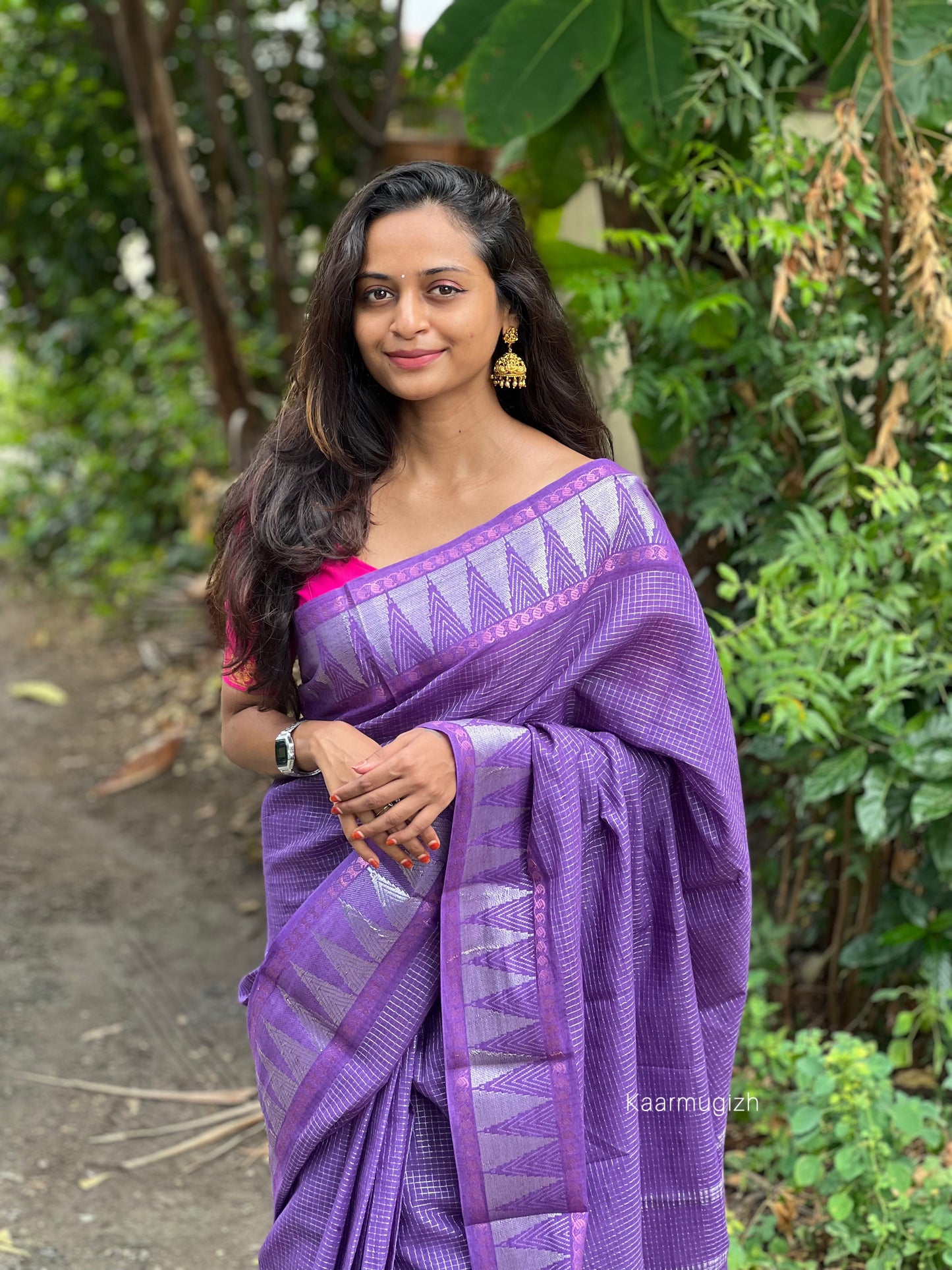 Vannam Checks Series - Purple - Kaarmugizh