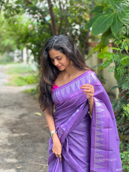 Vannam Checks Series - Purple - Kaarmugizh