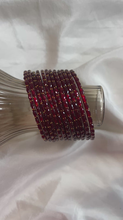 Raindrop glass bangle - Coffee