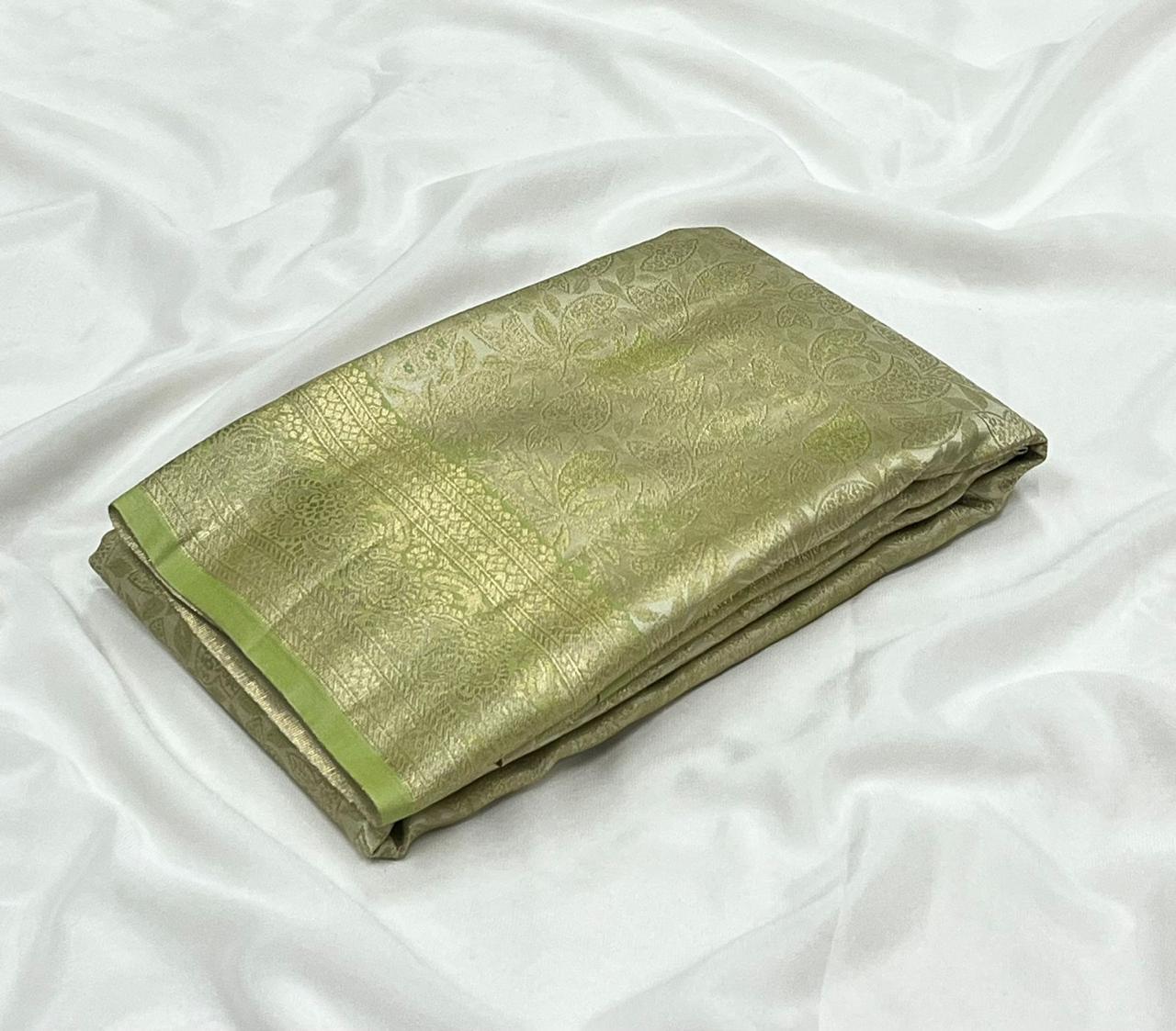 Whispers of Grace – Soft Silk Silver Zari Saree - Kaarmugizh