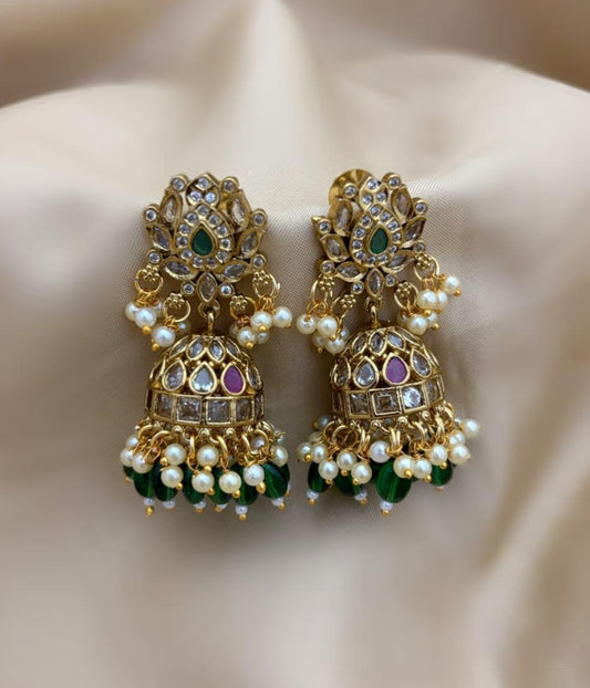 Jhumka- Pearl Stone - Kaarmugizh