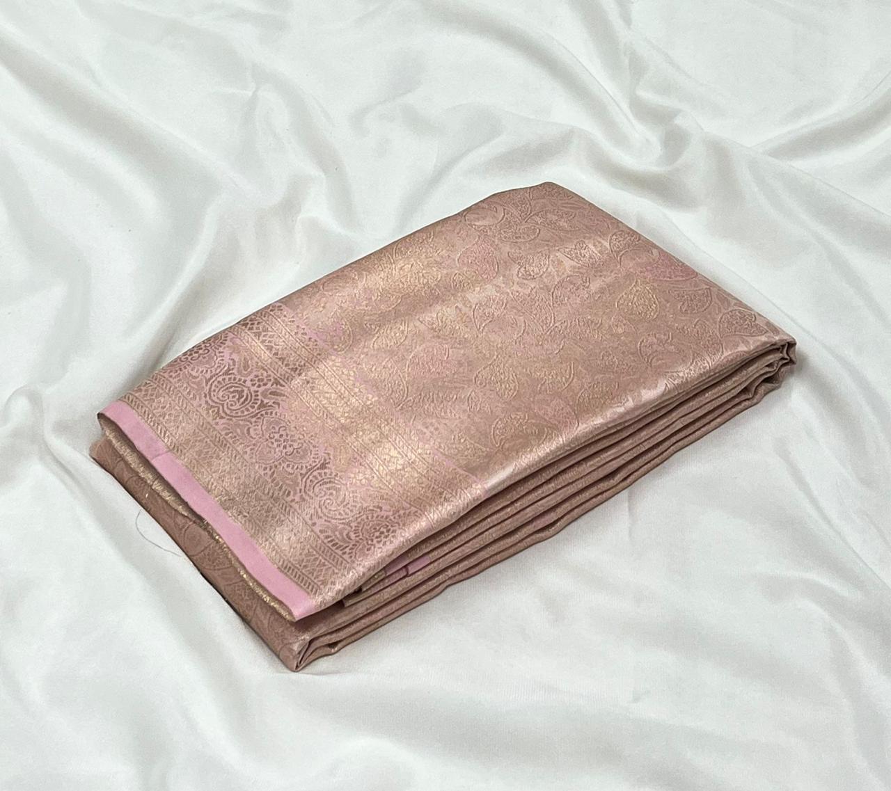 Soft Silk Silver Zari Saree – Blush Pink Elegance - Kaarmugizh