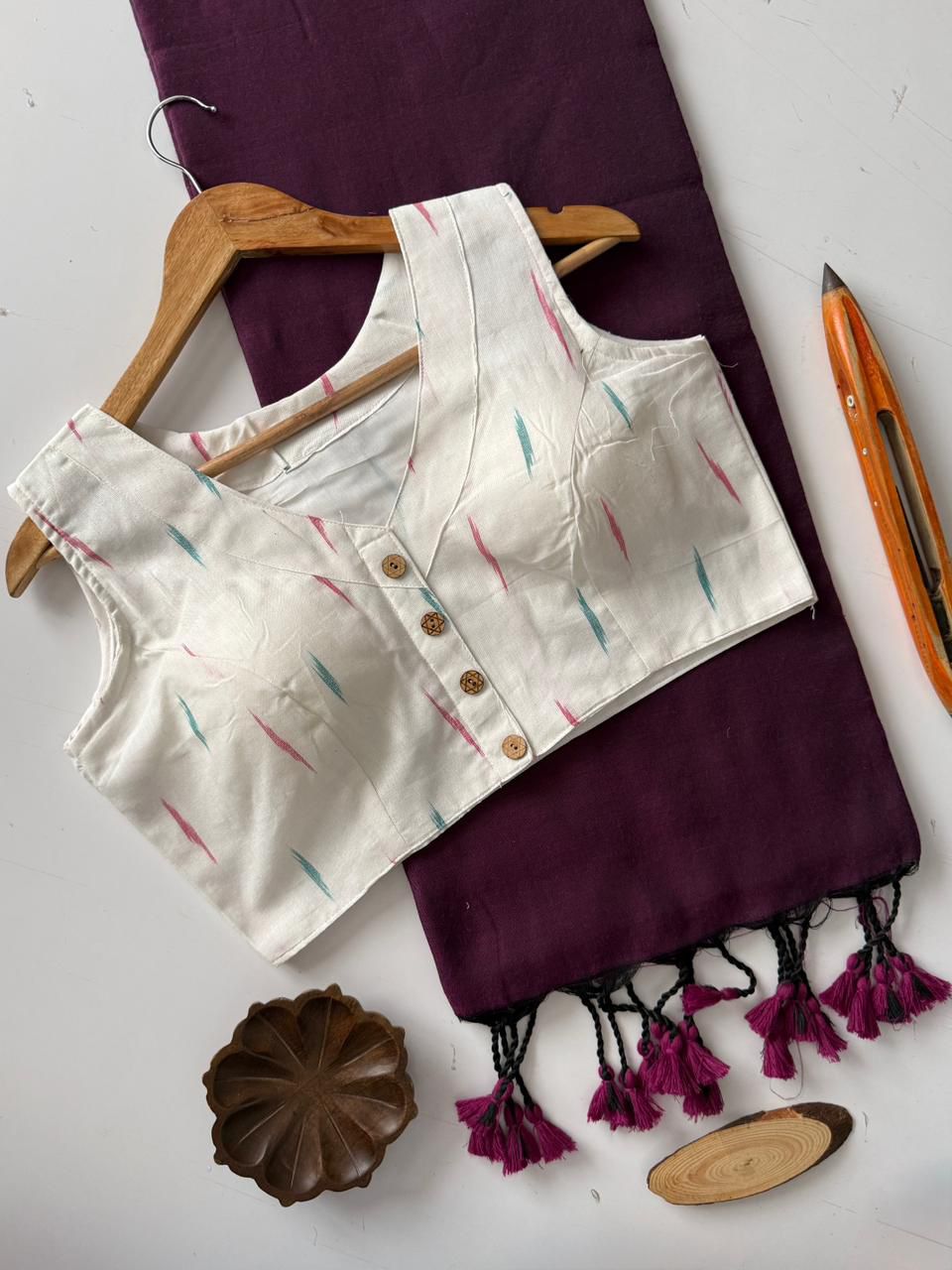 Minimalist - Summer Edit ✨️ Saree with blouse - Kaarmugizh