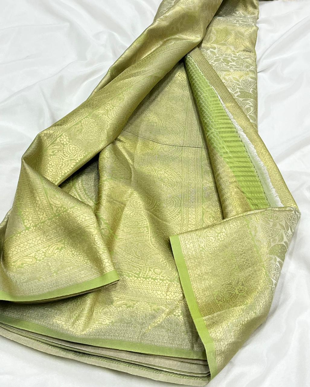 Whispers of Grace – Soft Silk Silver Zari Saree - Kaarmugizh