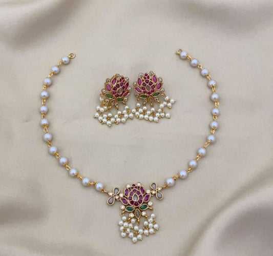 Lotus pearl charm set - Kaarmugizh
